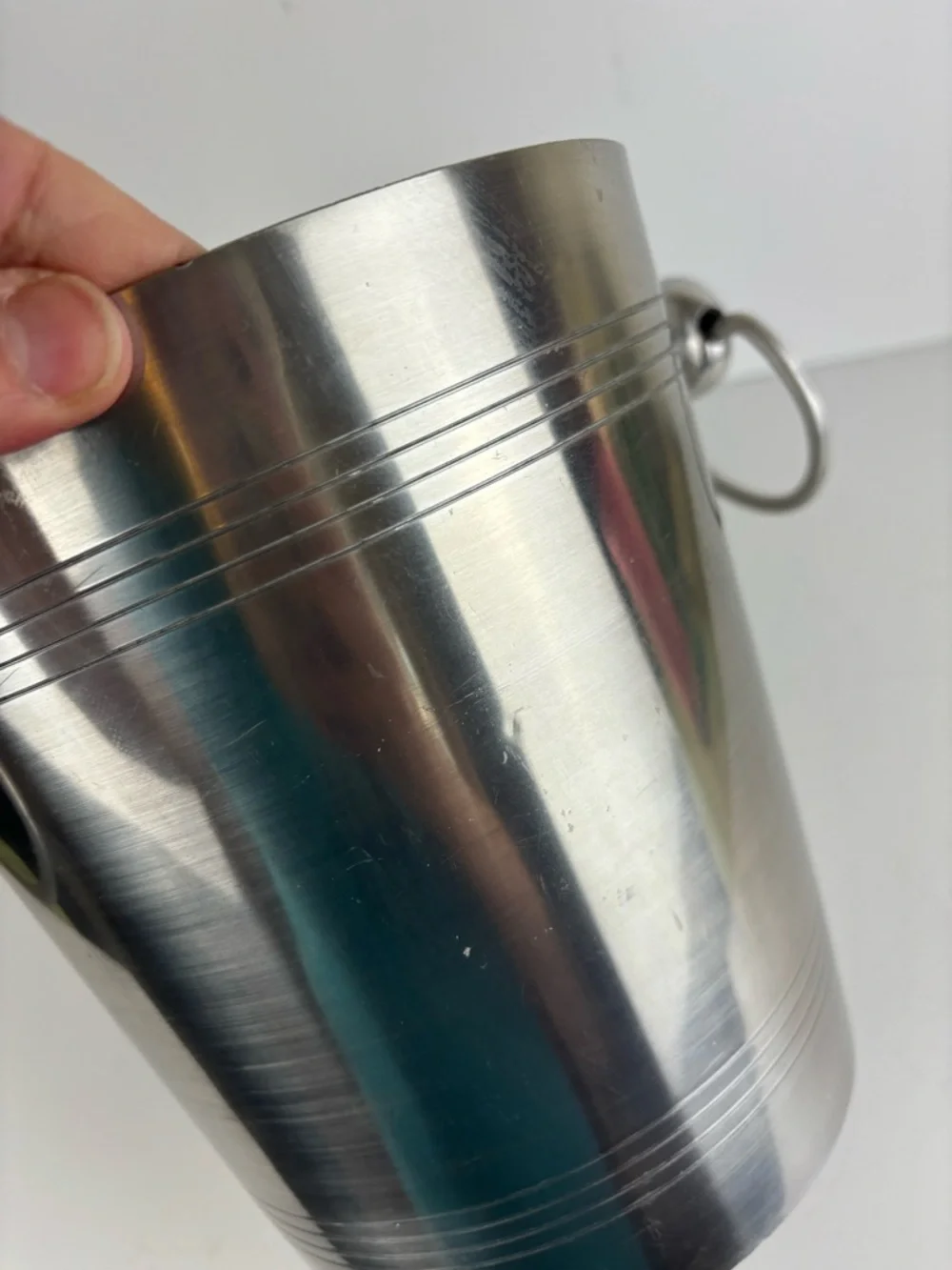 Vintage French Champagne Ice Bucket-Stainless Steel